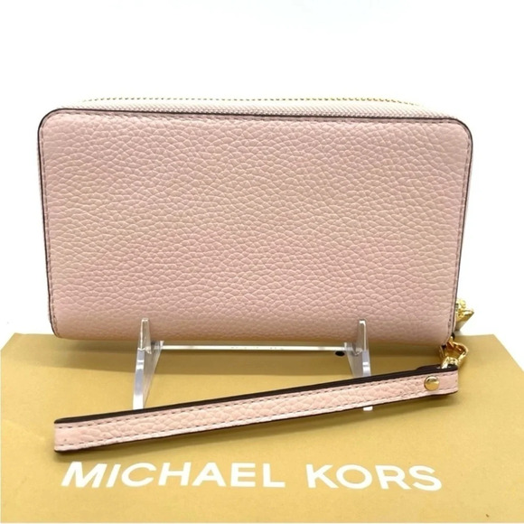 Michael Kors Large Flat MF Phone Case Wallet Light Pink - Picture 5 of 9